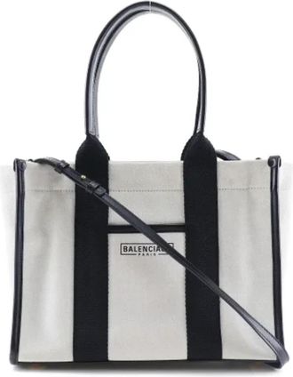 Balenciaga Pre-owned Canvas shoulder-bags - Dames - Vintage Shopper - Wit - ONE Size - Vintage
