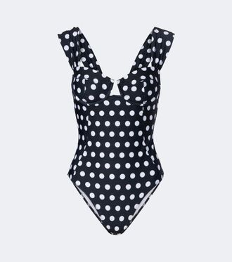 Alexandra Miro Lyra polka-dot swimsuit
