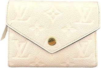 Louis Vuitton Cream Monogram Empreinte Leather Wallet (Tri-Fold) (Pre-Owned)