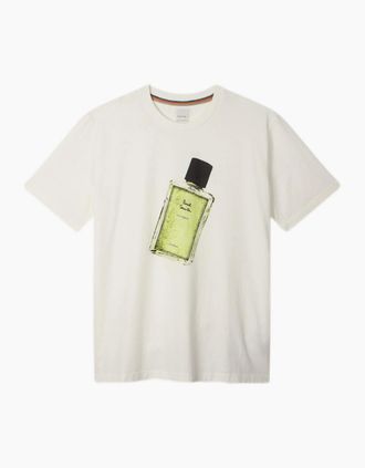 Paul Smith Mens Paul Smith Fragrance Bottle Print T-Shirt 01 WHITE - Size: 38