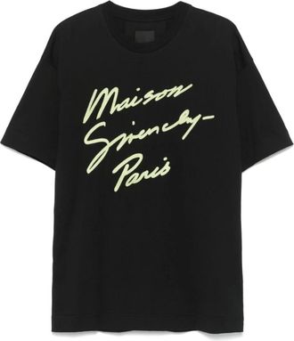 Givenchy Script Logo Regular Fit T-Shirt - Heren - T-shirts - Zwart - S - Katoen - Tops