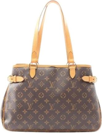 Louis Vuitton Pre-owned Batignolles Horizontal Tote Bag - Dames - Vintage Shopper - Bruin - ONE Size - Leer - Vintage
