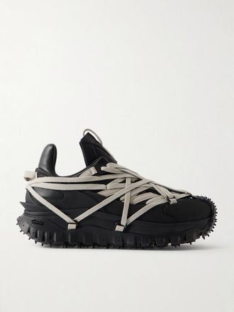 Rick Owens + Moncler Sneakers In Pelle E Gomma Trailgrip Megalace - Nero