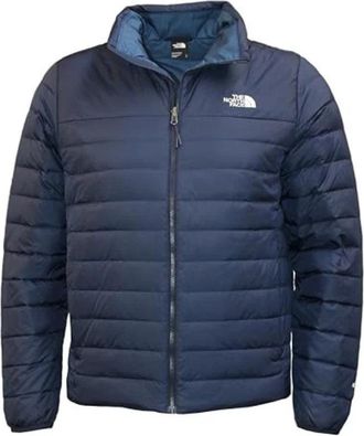 The North Face Minoqua Puffer Jacket Mens Blue Insulated Down Full Zip KFC257