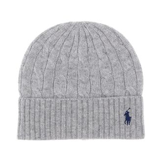 Polo Ralph Lauren Accessories, female, Gray, ONE SIZE, Embroidered Logo Beanie
