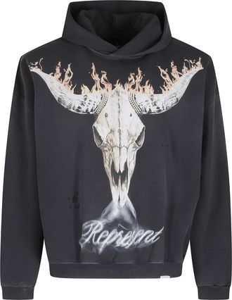 Represent Black British Cowboys Graphic Printed Cotton Hoodie