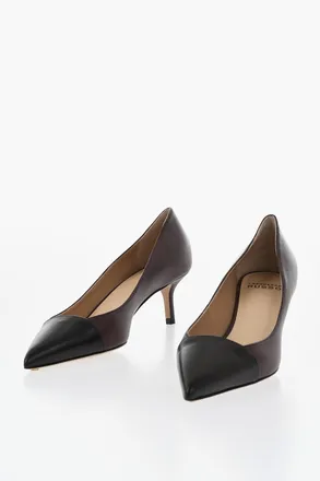Francesco Russo Two-Tone Leather Pumps with 5.5 cm Heel Francesco Russo
