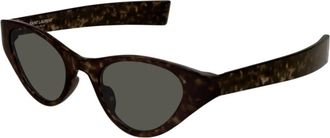 Saint Laurent Stijlvolle Leren Schoudertas - unisex - Zonnebrillen - Bruin - 48 MM - Accessoires
