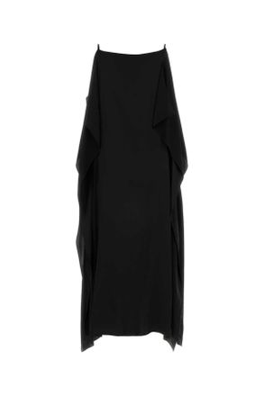 The Row Womens Black Satin Kylo Dress Exterior: Silk Abiti