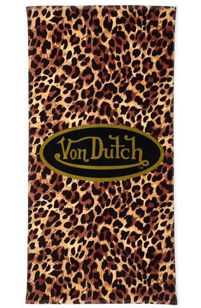 Von Dutch Iconic Y2K 100% Cotton 30x60 Beach Towel | Hot Pink Cheetah in Leopard at Nordstrom
