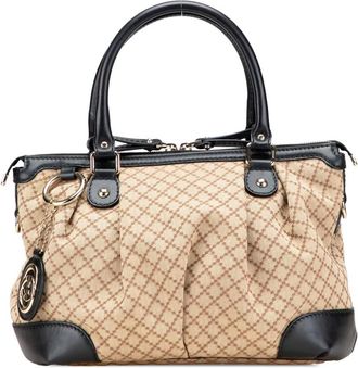 Gucci Borsa a tracolla Diamante Sukey in tela 2000-2015 - Marrone
