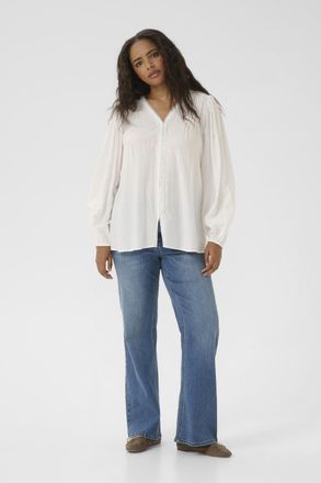 Kaffe Curve Blouse met lange mouwen KCmirana A-shape white