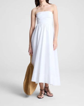 A.L.C. Tate Strapless Midi Dress In White