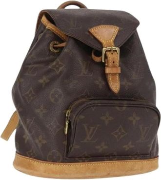 Louis Vuitton Pre-owned Backpacks, female, Brown, Size: ONE SIZE Pre-owned Vintage Canvas Backpack