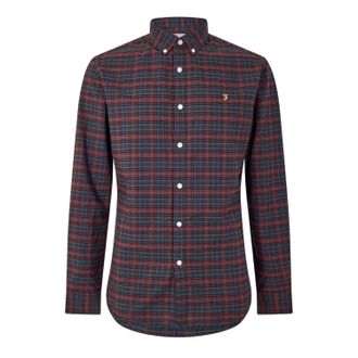 Farah Heren Carway Regular-overhemd (Rood)