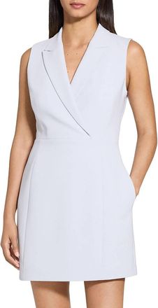 Theory Blazer Teacup Mini Dress In Pearl Blue