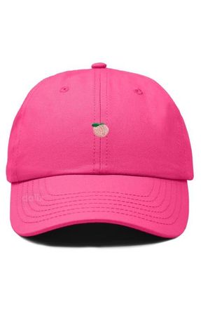Dalix Lil Peach Dad Cap in Hot Pink at Nordstrom