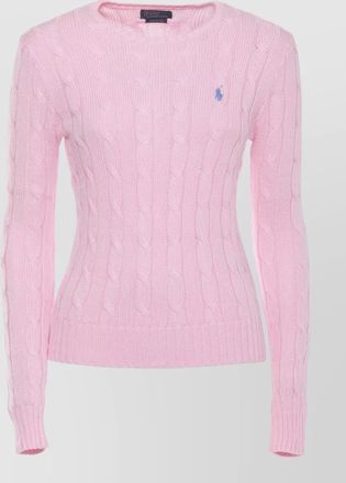 Ralph Lauren crew neck cotton sweater braided knit