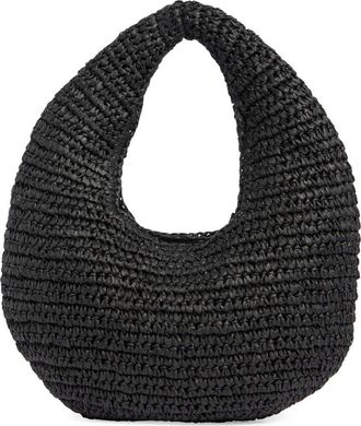 Collection XIIX Slouchy Crochet Hobo Bag in Black at Nordstrom Rack