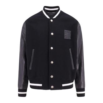 Givenchy Bomber Jackets, male, Black, XL, 4G Varsity Jacket