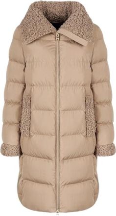 Geox Vilde Lange Jas - Dames - Parka Jassen - Beige - 2XL - Leer - Jassen