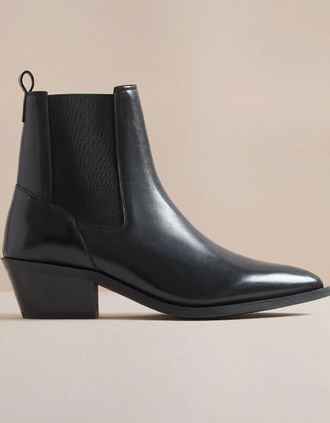 Hudson Womens BOA WOMENS BLACK VEG TAN CHELSEA BOOT - Size: 5