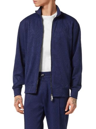 Billionaire Boys Club Felpa con zip in jersey con motivo jacquard