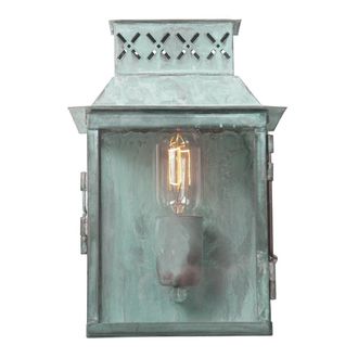 Netlighting Lambeth Palace 1 Light Outdoor Wall Lantern Light Verdigris IP44 E27 in Green