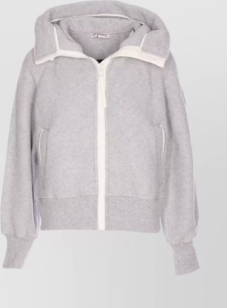 Canada Goose wool blend hooded bomber jacket