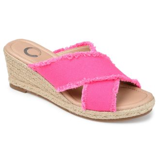Journee Collection Women & apos;s Shanni Espadrille Wedge Sandals