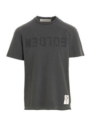 Golden Goose Grey Logo Print T-shirt