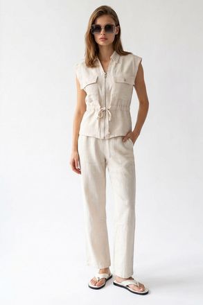 Mixray Katoenen Mouwloze Top en Wijde Broek Set