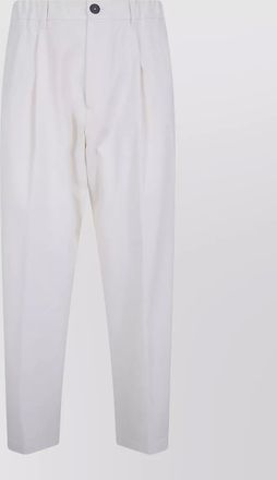 Herno pleated front trousers belt loops button