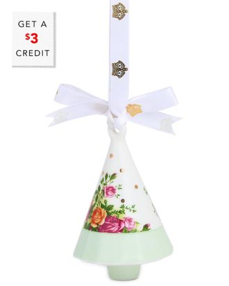 Royal Albert Old Country Roses Christmas Hanging Ornament Tree With $3 Credit