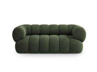 Cosmopolitan Design Sof&aacute; 2 plazas de terciopelo verde
