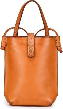OLD TREND Wishbone Genuine Leather Structured Convertible Crossbody in Caramel at Nordstrom