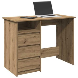Berkfield Home Desk Artisan Oak 102x50x75 cm Engineered Wood in Brown | Size: 102 x 50 x 75 cm