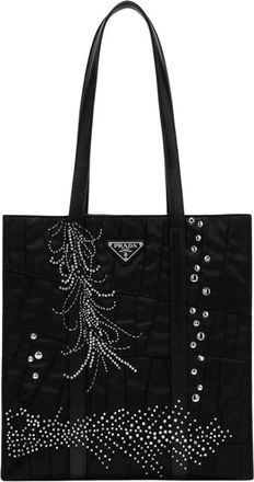 Prada Tassen, Dames, Zwart, ONE Size, Nylon, Borsa Shopping Media
