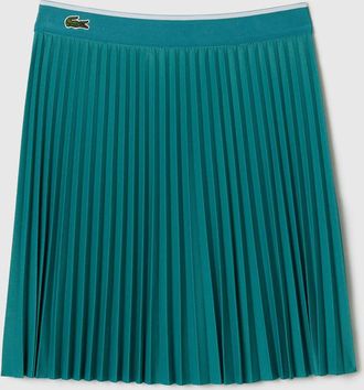 Lacoste Womens Elasticated Waist Pleated Skirt in Green - Size X-Small