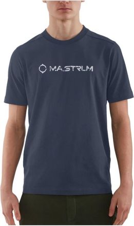 Mastrum Gescheurd Logo Tee Ink Navy - Heren - T-shirts - Blauw - S - Katoen - Tops