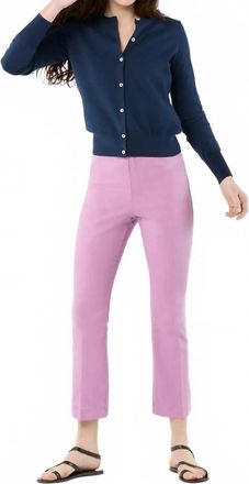 Ann Mashburn Faye Flare Cropped Pant In Orchid Stretch Twill