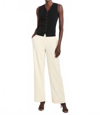 Nic+Zoe Stretch Knit Suiting Lenox Wide-Leg Pants In Canvas