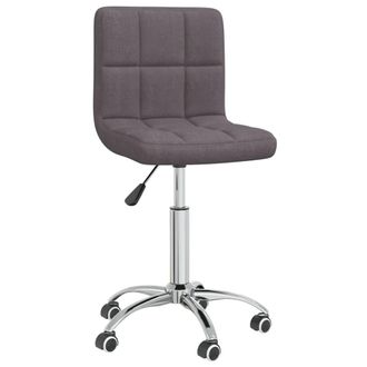vidaXL Silla De Comedor Giratoria Tela Gris Topo Vidaxl