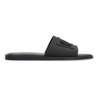 Dolce & Gabbana Sliders, male, Black, Size: 12 US Cut-out Rubber Slides