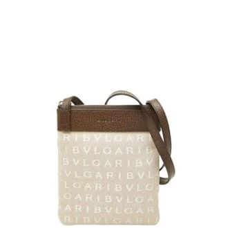 Bulgari Pre-owned Cross Body Bags, female, Beige, Size: ONE SIZE Pre-owned Pochette Shoulder Bag