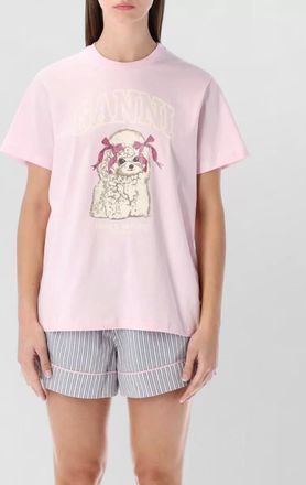 Ganni playful poodle graphic t-shirt