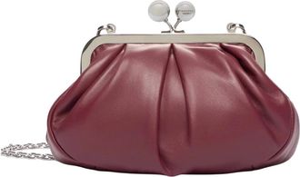 Max Mara Tassen, Dames, Rood, ONE Size, Leer, Small Pasticcino Bag