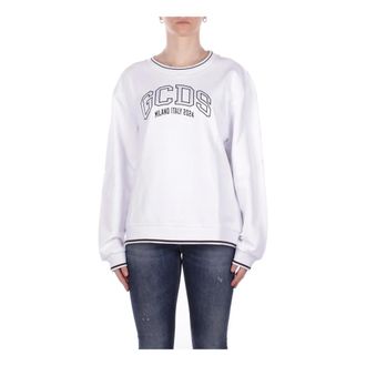 GCDS Logo Sweater - Dames - Sweatshirts - Wit - M - Katoen - Hoodies & sweatvesten
