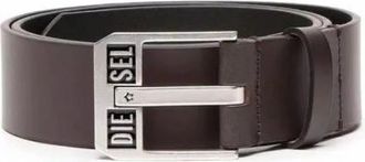 Diesel Gladde leren riem - unisex - Riemen - Bruin - 75 CM - Leer - Accessoires