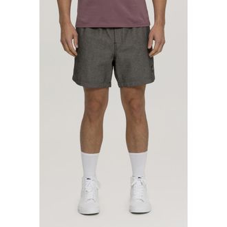 Maui and Sons Hinano Drawstring Cotton Twill Shorts in Iron at Nordstrom, Size Xx-Large